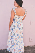 Milos Graphic Print Midi Dress