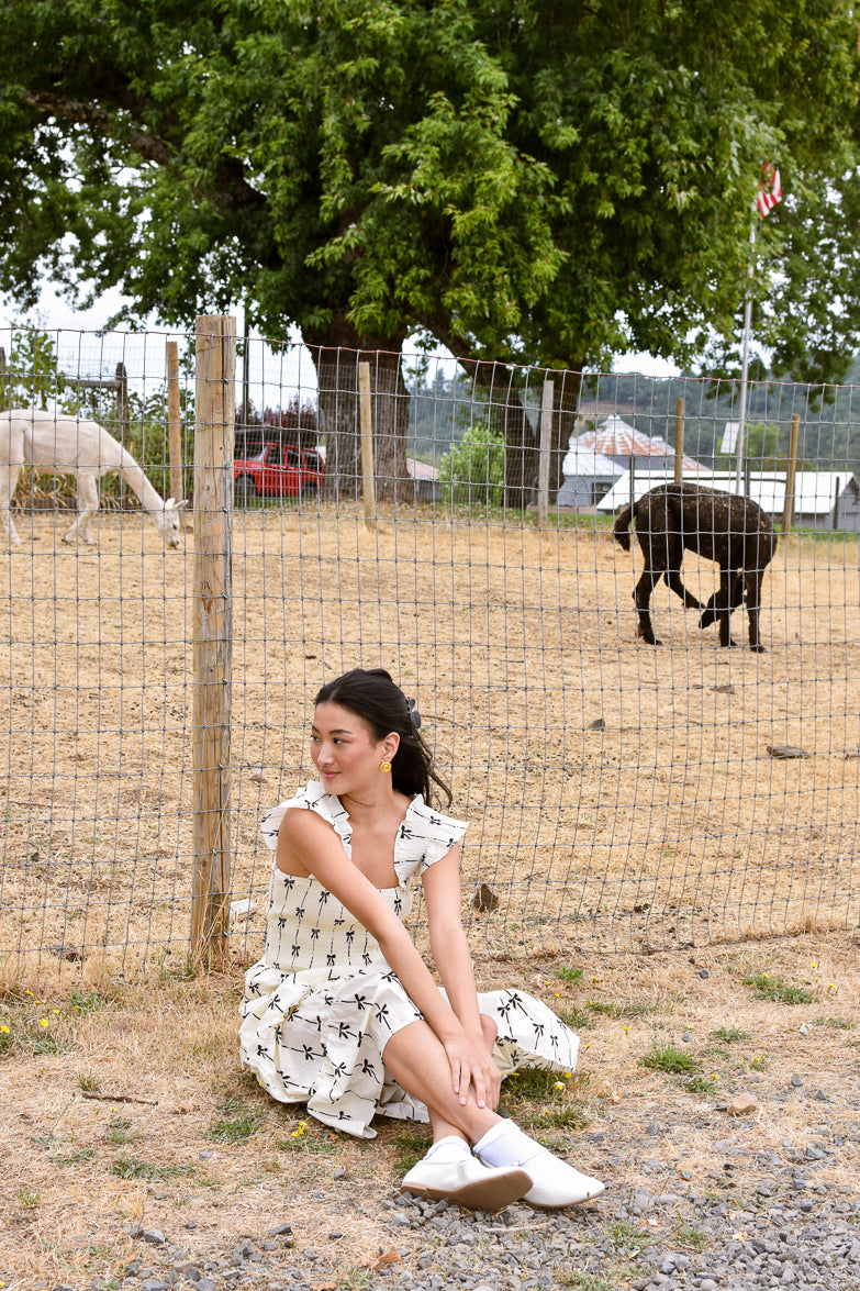 Nell Bow Print Maxi Dress - FINAL SALE