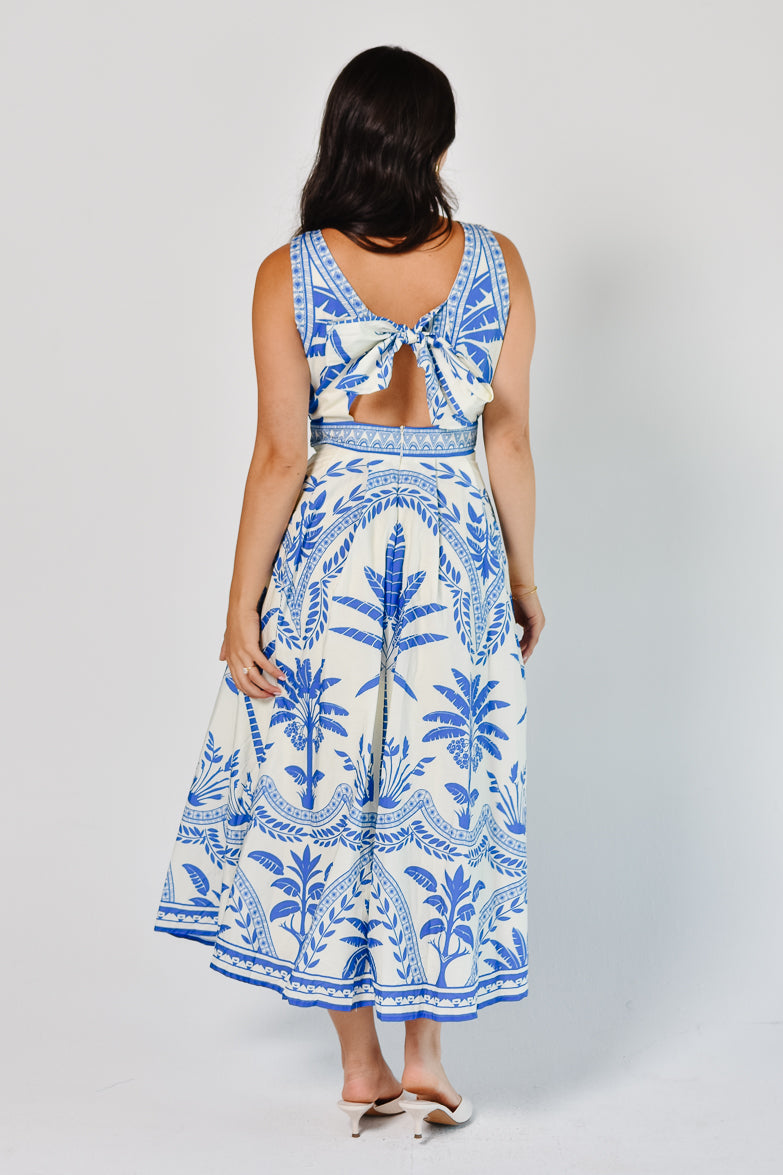 Noto Palm Midi Dress - FINAL SALE