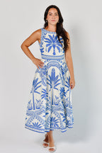 Noto Palm Midi Dress - FINAL SALE