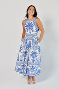 Noto Palm Midi Dress - FINAL SALE