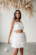 Paulina Pearl Studded Crop Top