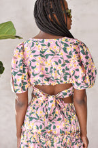Pink Floral Crop Top - FINAL SALE