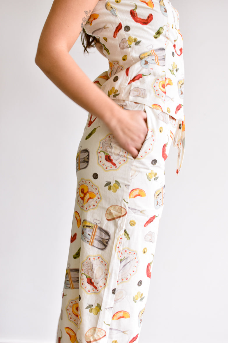 Praiano Food Print Maxi Skirt - FINAL SALE