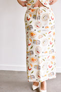 Praiano Food Print Maxi Skirt - FINAL SALE