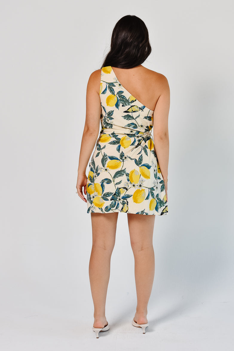 Ravello Lemon Print Mini Dress - FINAL SALE