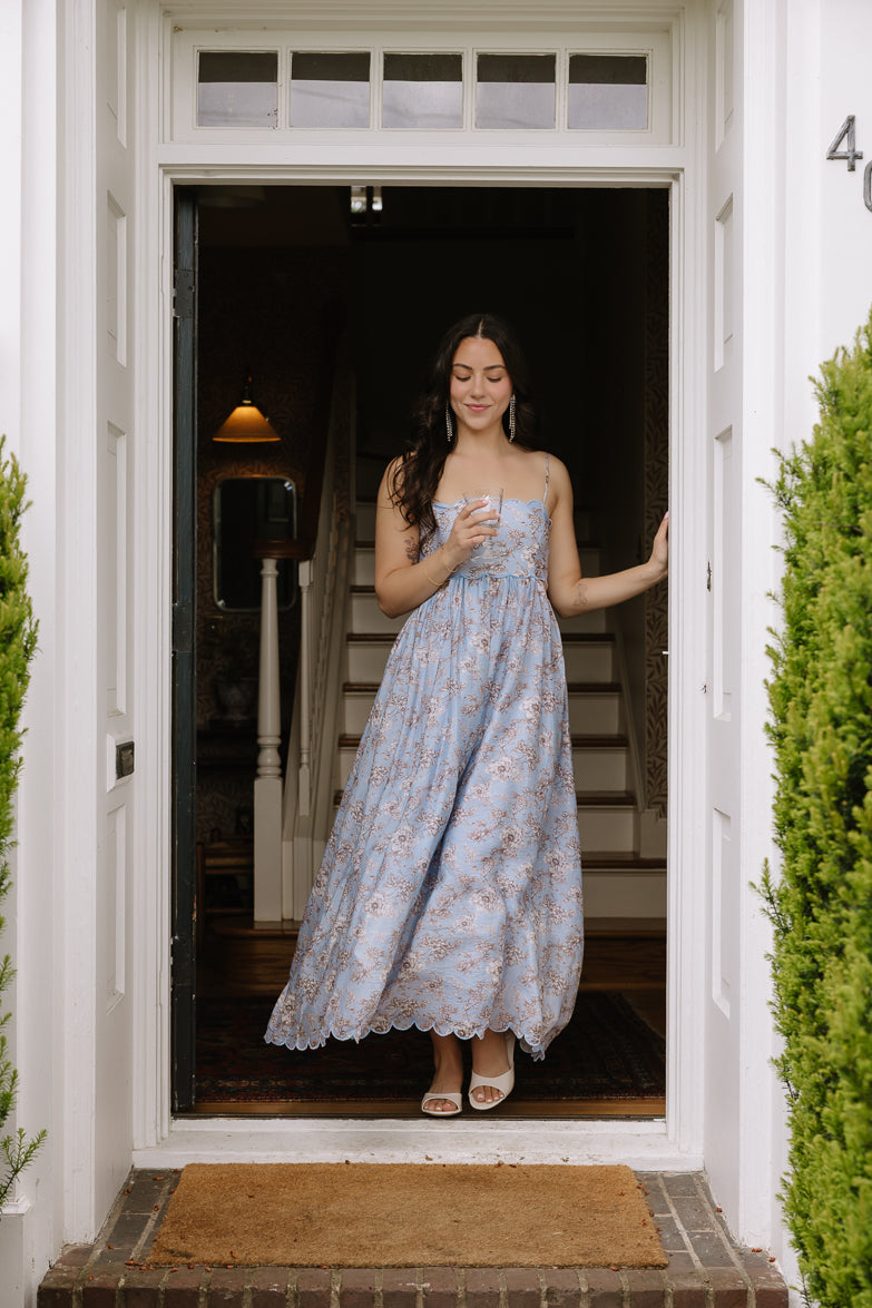 Rebecca White Floral Maxi Dress
