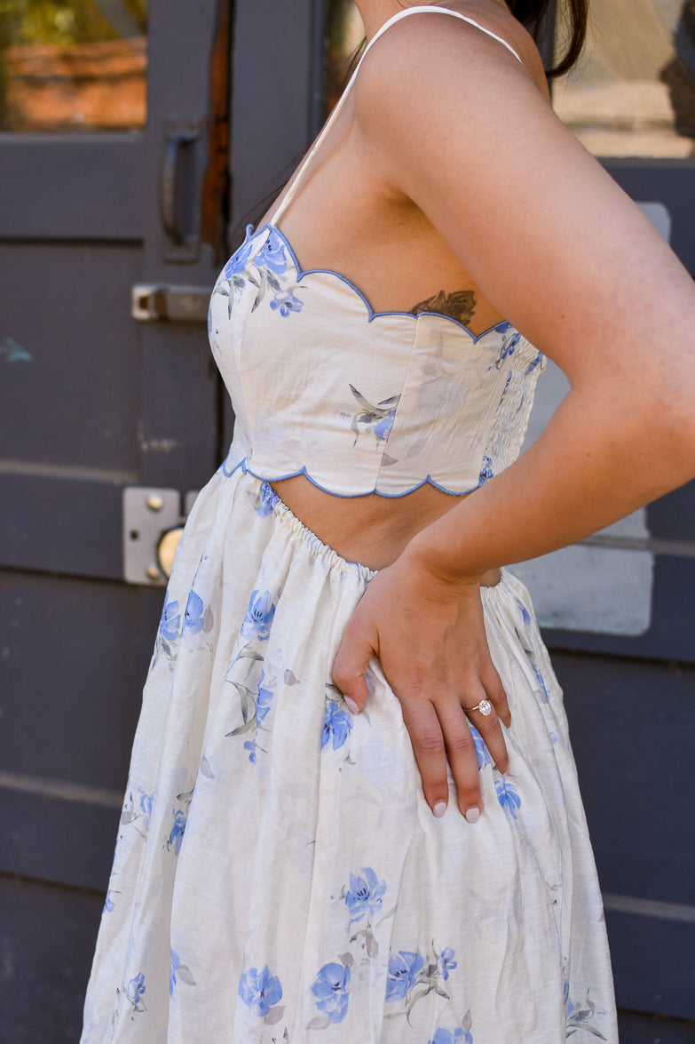 Rebecca White Floral Maxi Dress