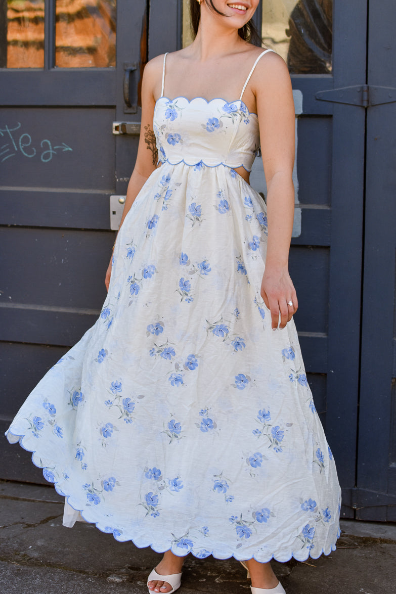 Rebecca White Floral Maxi Dress