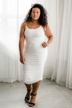 Sam White Bodycon Midi Dress