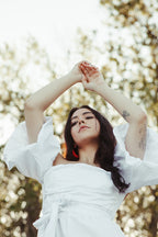 Celeste Off the Shoulder White Mini Dress - FINAL SALE