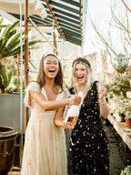 Starry Eyed Sequin Star Mesh Maxi - Black