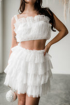 Talia Pearl Studded Mini Skirt