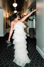 Tremmezina Tulle Halter Maxi - White