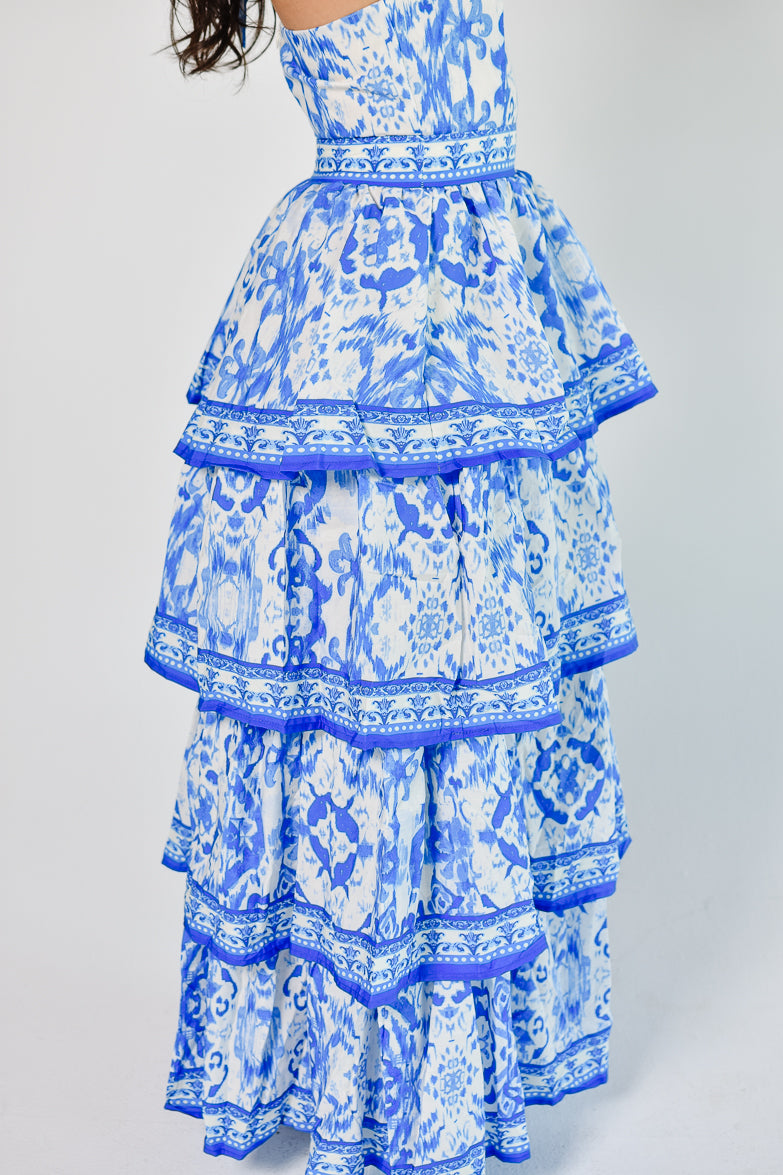 Villa Azzurra Tiered Maxi Dress - FINAL SALE