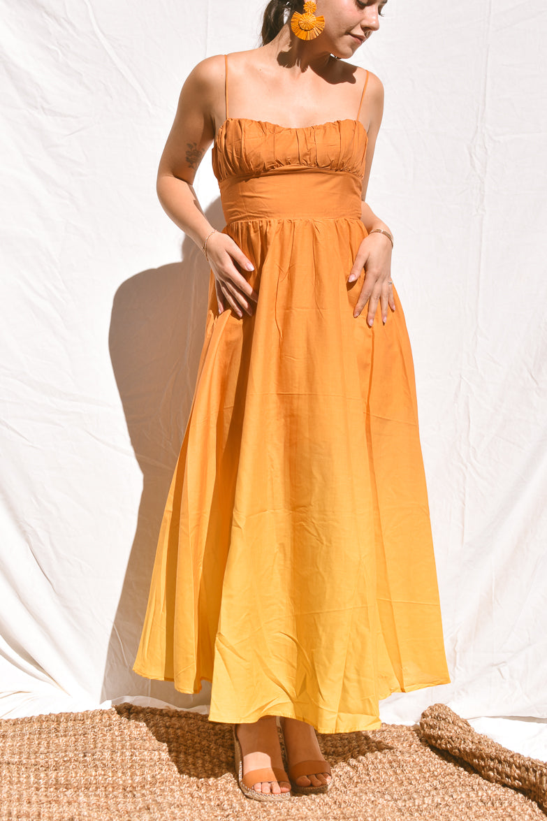 Wailea Sunset Ombre Maxi Dress - Orange - FINAL SALE