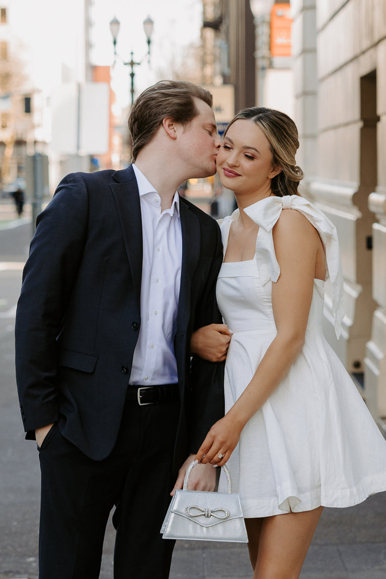 Walking Down the Aisle White Mini Dress