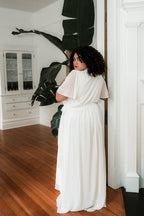 Kyla White Plus Size Wrap Dress