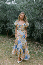 Willow Watercolor Floral Maxi Dress