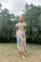 Willow Watercolor Floral Maxi Dress
