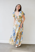 Willow Watercolor Floral Maxi Dress