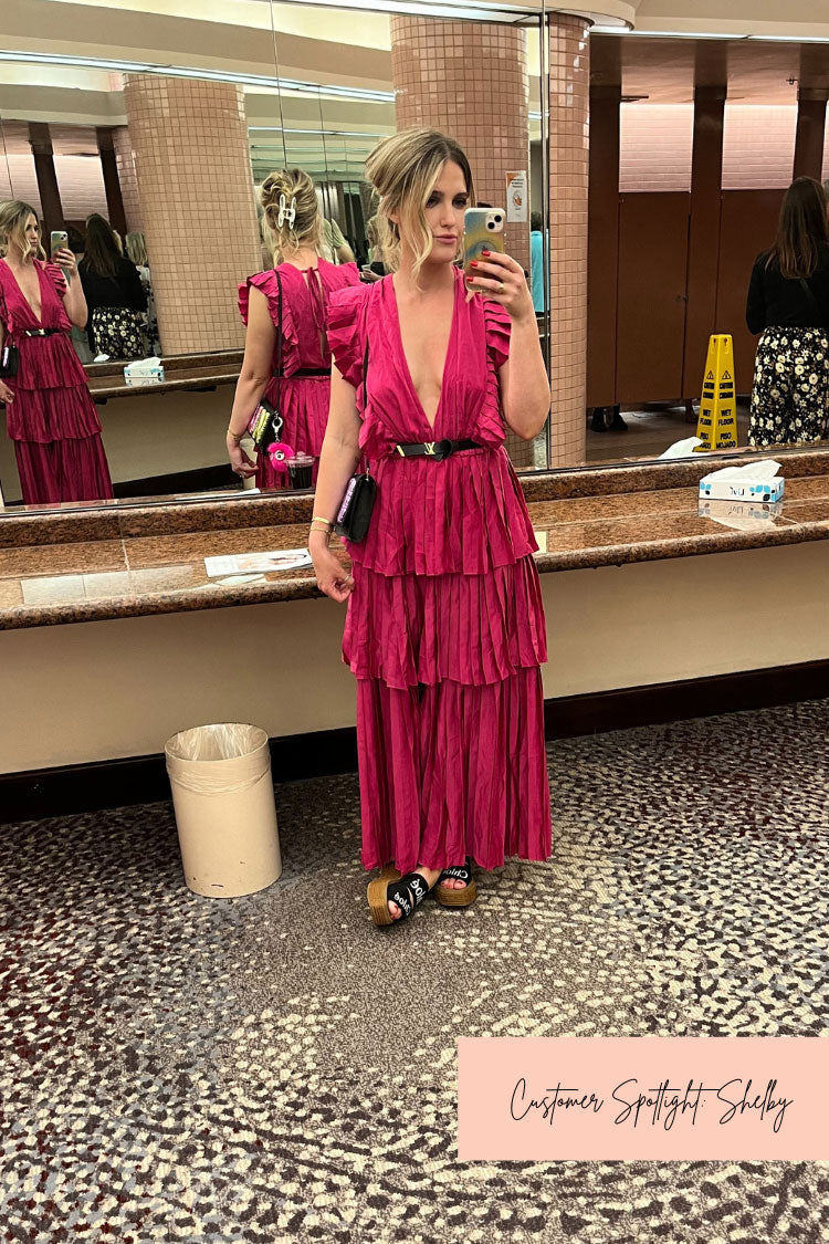Clara Ruffle Tier Maxi Dress - Pink - FINAL SALE